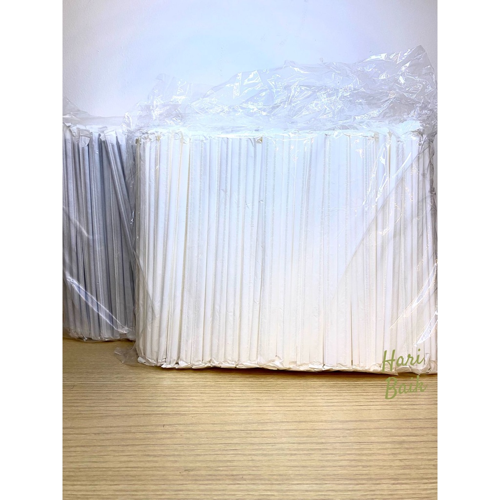 Sedotan plastik steril bungkus kertas
