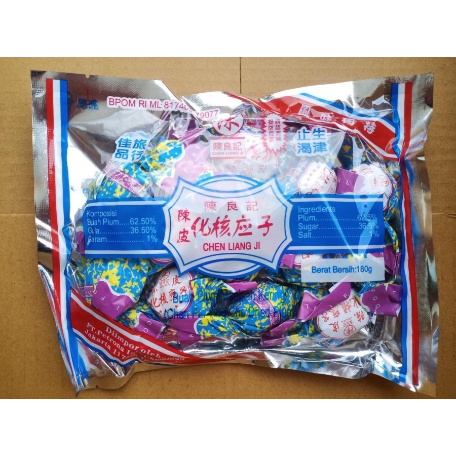 

Manisan Plum Bungkusan tanpa biji chan pui ing che 180 gram