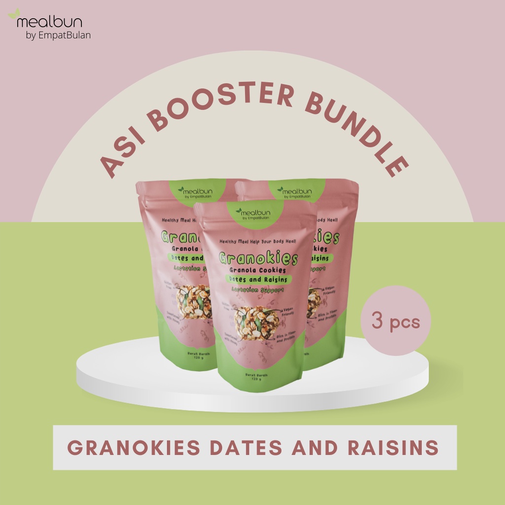 

ASI BOOSTER BUNDLE I Granokies Dates and Raisins I 3 pcs I Pelancar ASI dan Meningkatkan Kualitas ASI | Lactation Support | Pelancar ASI | Pengental ASI | Makanan Laktogenik | Granokies | makanan sehat | cemilan sehat | makanan ibu hamil | makanan busui