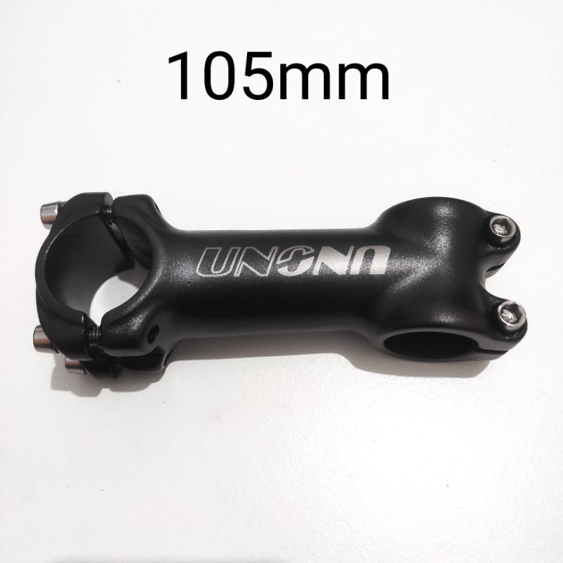 STEM UNO BLACK ALLOY PANJANG 105MM ATAU 10,5CM OS OVERSIZE 31.8MM