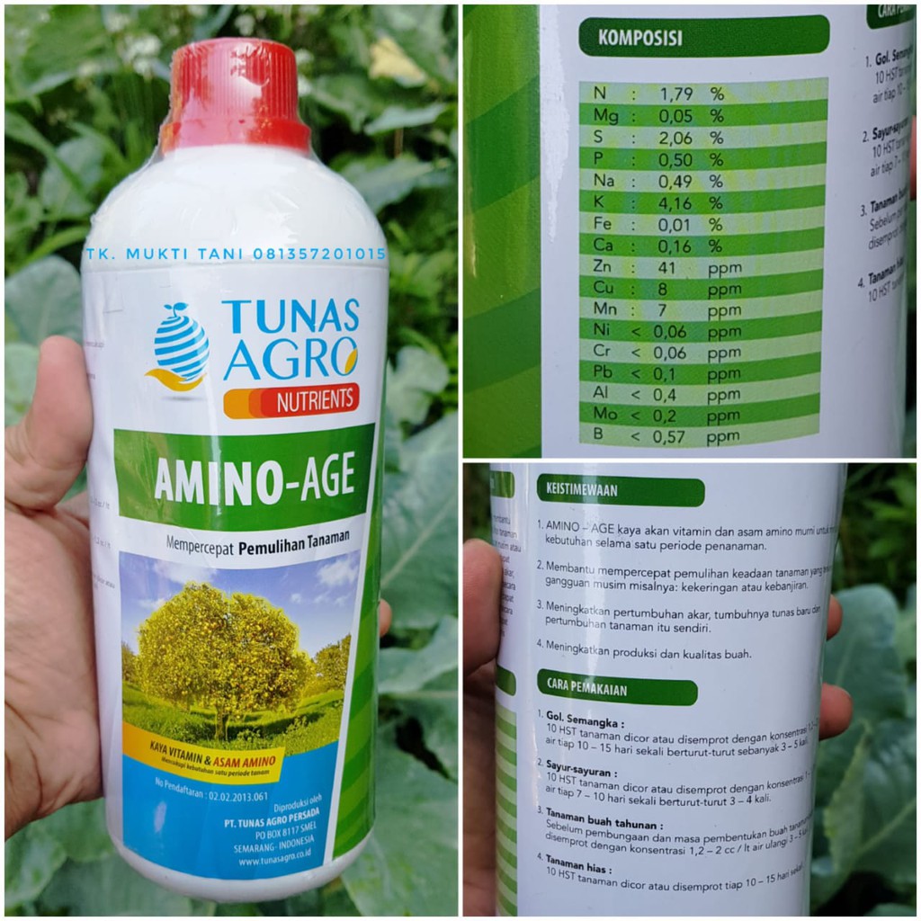 PUPUK AMINO - NUTRISI UNTUK MEMPERCEPAT PEMULIHANAN TANAMAN 1 LITER