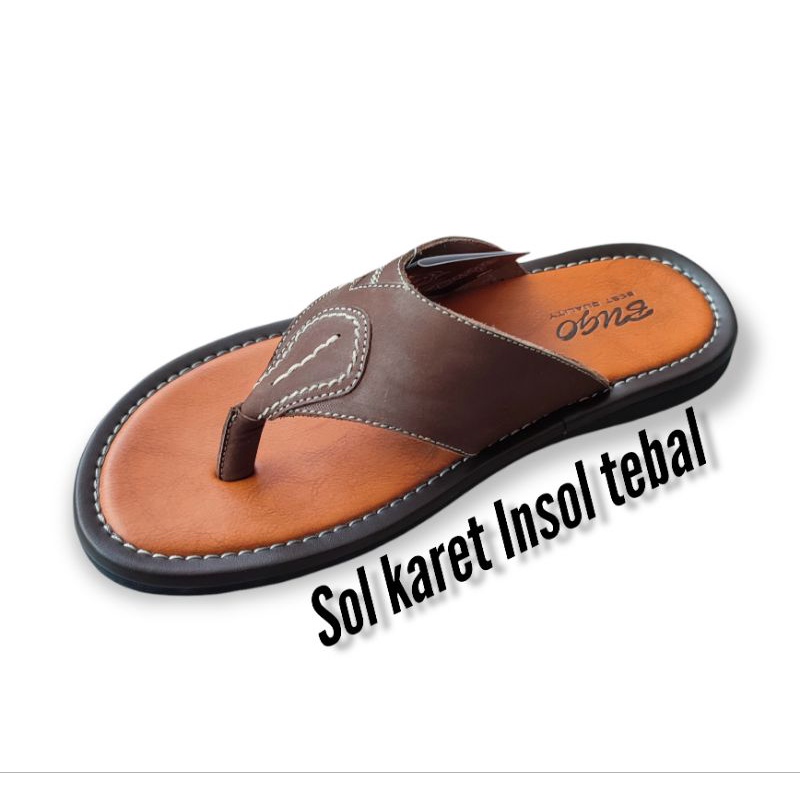 Sandal kulit pria terbaru berkwalitas premium/sandal casual pria kulit asli