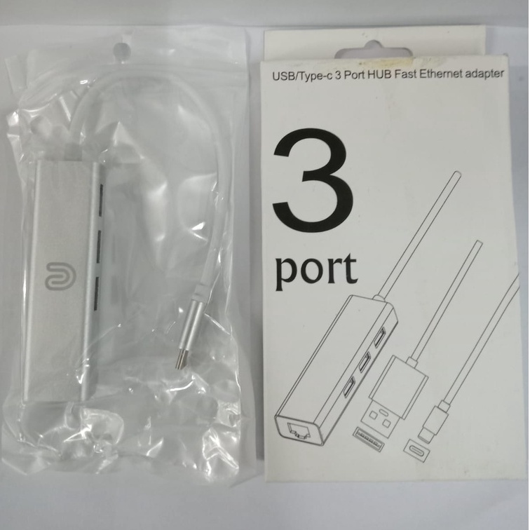 USB Type C to USB HUB 3Port + Ethernet Port