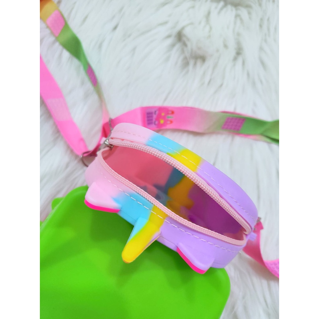 MB Gratis Ongkir (COD) EL4545 Tas Anak POP IT Motif Karakter UNICORN RAINBOW MOTIF BUNGA 4545
