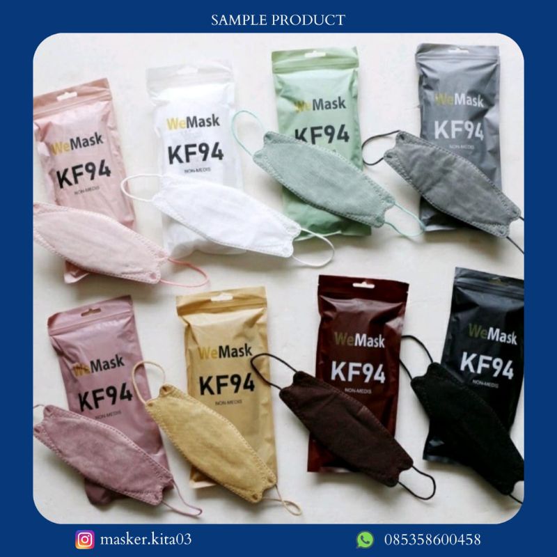 We mask KF94 dan KN95 variasi warna menarik