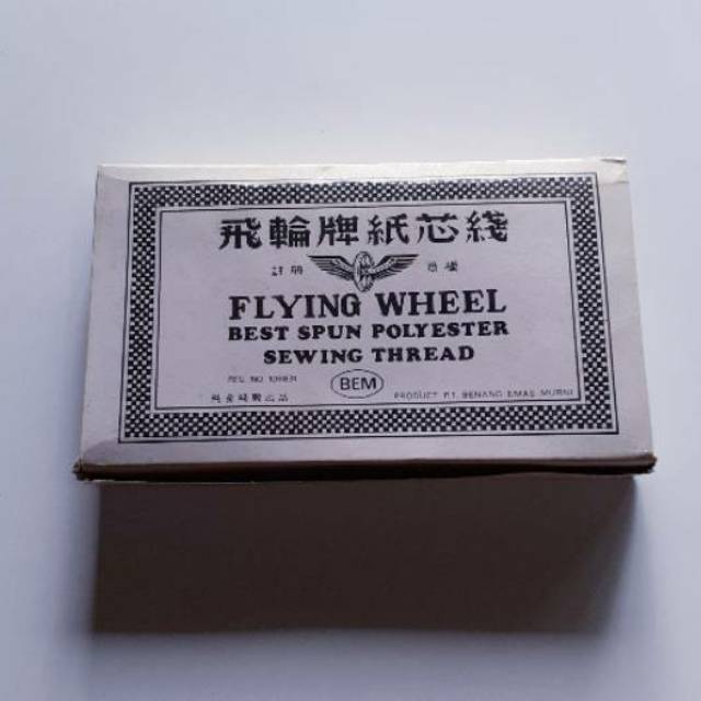 1 Paket Koleksi Benang Jahit Jadul Merk Flying Wheel