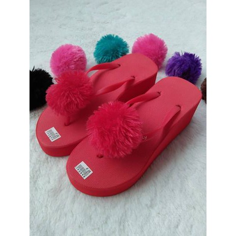 Sandal wedges wanita PITA colorful tebal terbaru bahan spon Kualitas Super sendal tebal 5cm