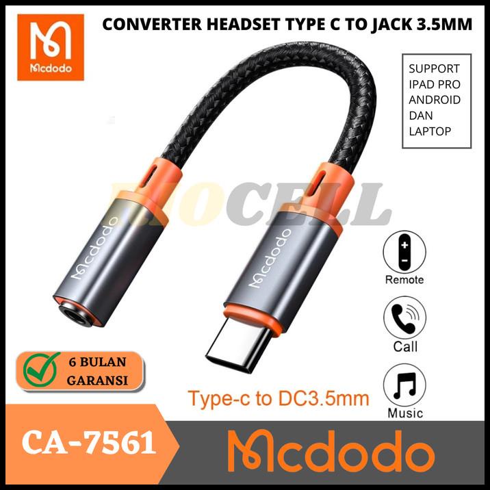 Mcdodo Audio Converter Ipad Mini 6 Type C To Jack 3.5Mm Headset / Jack