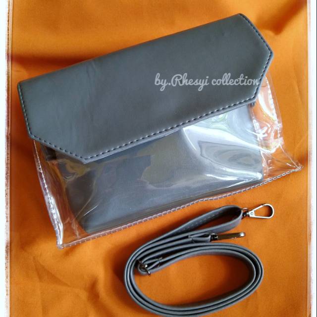 Tas wanita/ tas selempang transparan