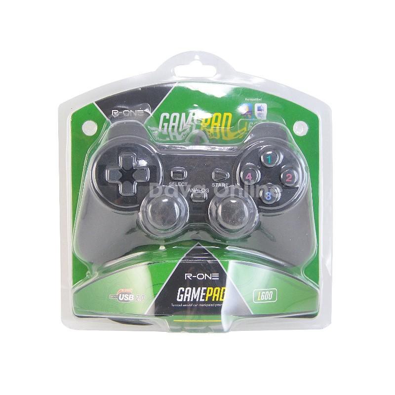 GAME PAD SINGLE GETAR HITAM R-ONE MURAH-STICK/JOYSTICK PS-LAPTOP-HP-PC MURAH HQ DAN AWET - TEKNO KITA