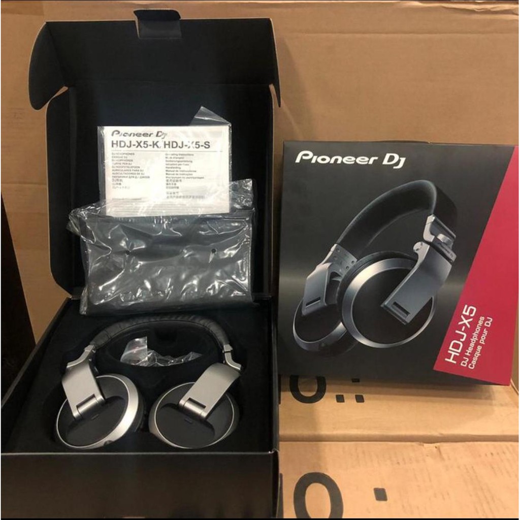 DJ Headphone Pioneer HDJ-X5 / HDJ X5 / HDJX5 Silver Garansi Resmi 