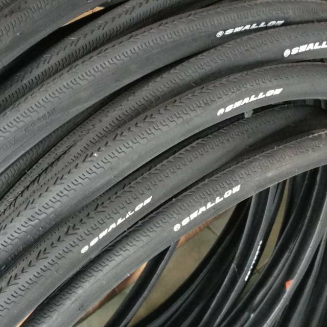 Ban Luar 700 x 23c Sepeda Balap Fixie RB Roadbike 700 x 23 c 700x23c SWALLOW Deli Tire Hitam Motif H