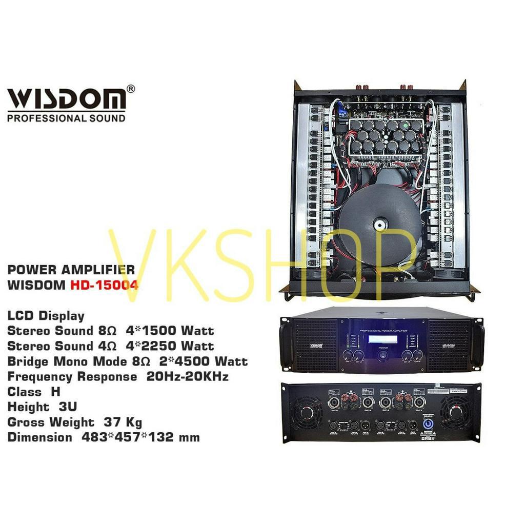 POWER WISDOM HD15004 4 CHANNEL POWER AMPLIFIER WISDOM HD-15004