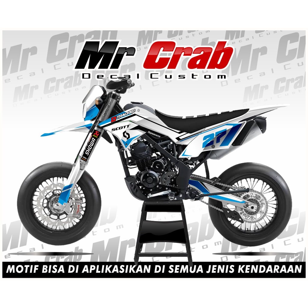 Decal Stiker Klx D-tracker full body Biru / SUPERMOTO KEREN