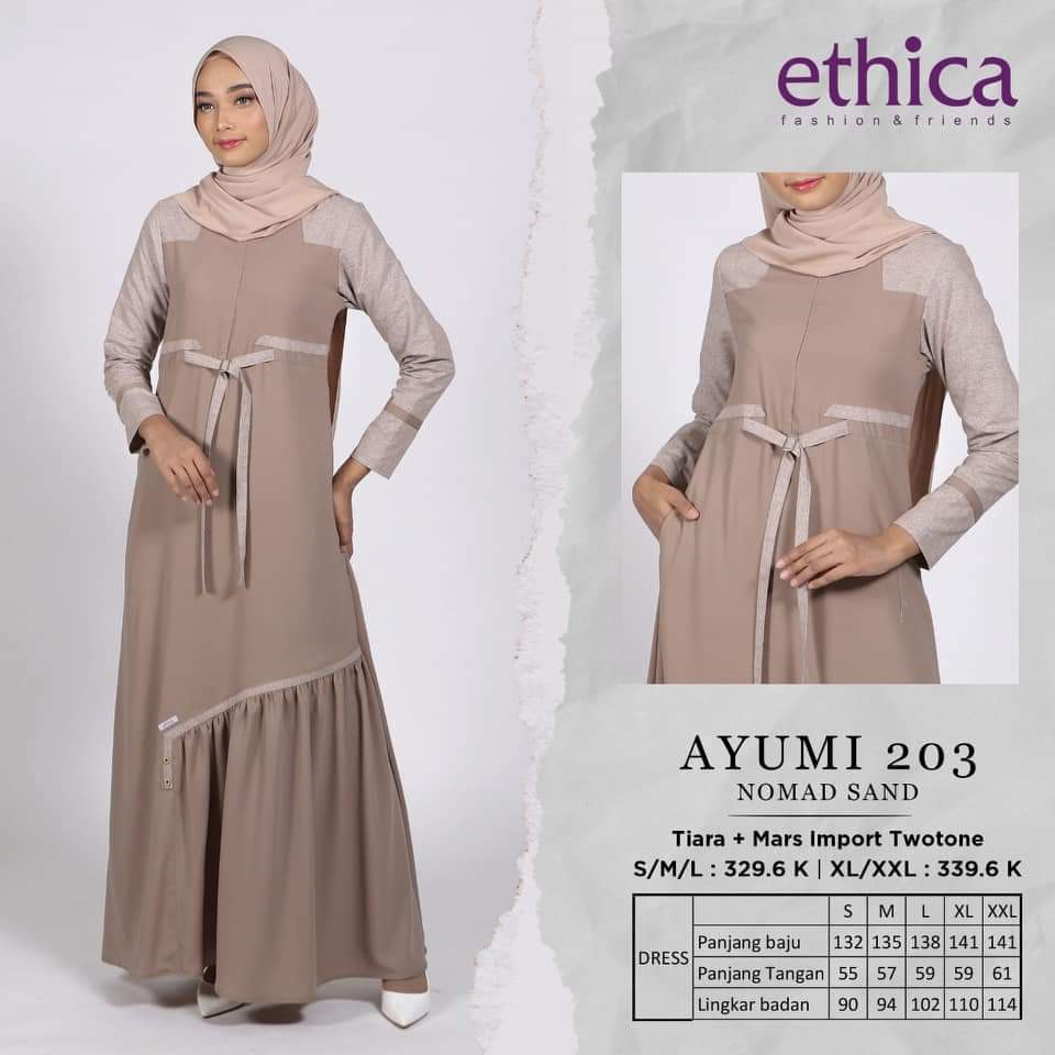 GAMIS TERBARU ETHICA 2020 AYUMI 203 NOMAD SAND