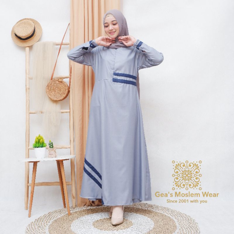 Gamis polos toyobo premium busui syari  muslimah ori