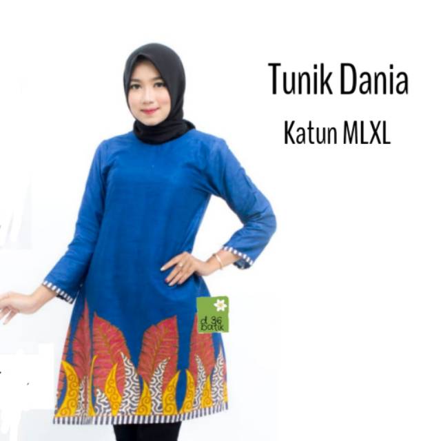 Tunik dania daun pisang motif kekinian dan trendy