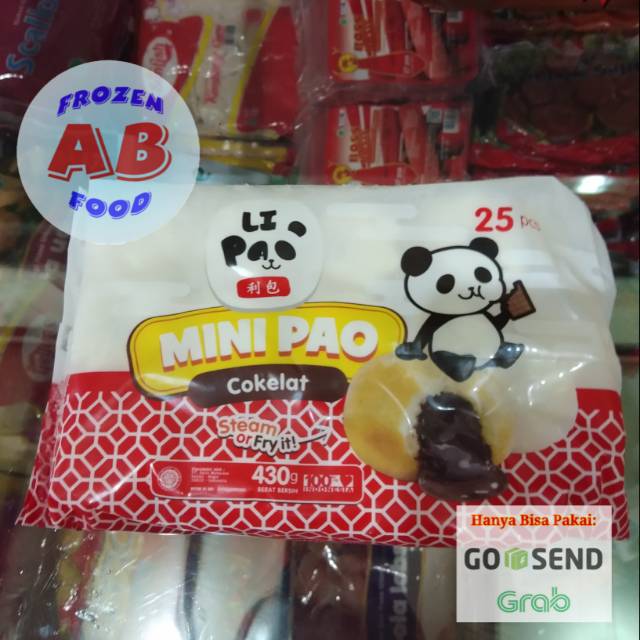 

LiPao Minipao Cokelat 430 gram 25 pcs Li Pao Mini Pao Cokelat 430g Bakpao Mini Coklat Bapao Mini 25