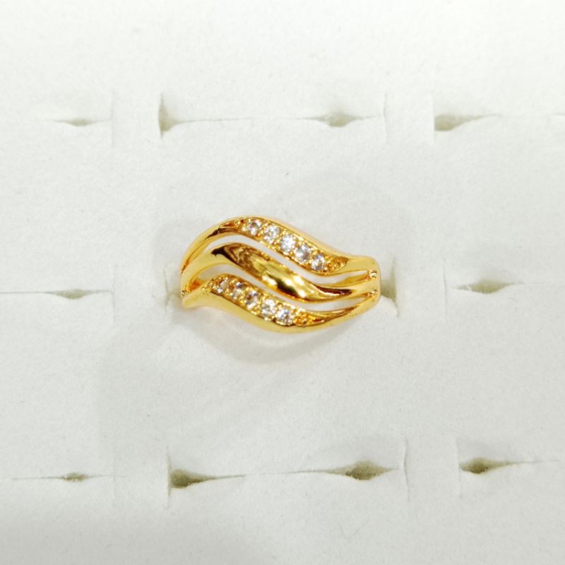 cincin dewasa perhiasan xuping warna 24k