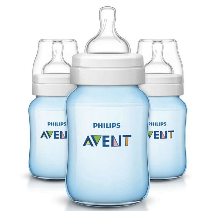 Avent 260ml Classic Deco Motif Crab Ship Botol Susu Philips Avent Wideneck Biru Pink Blue