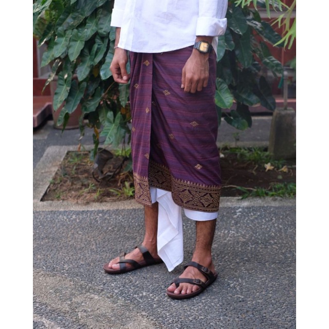 Saput Endek Kombinasi Bordir Semi Songket / Busana Adat Bali / Busana Adat Bali Pria / Pakaian Adat 