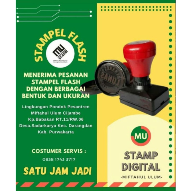 Jual Stempel Flas   Stempel Costum  Stempel Nama  Stempel Murah 