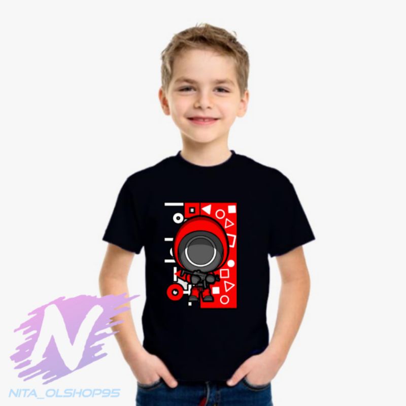 kaos anak squid game baju squid game terbaru