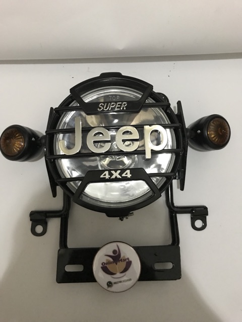 Lampu jeep variasi vixion old NVL NVA pro plus breket hitam plus lampu sen