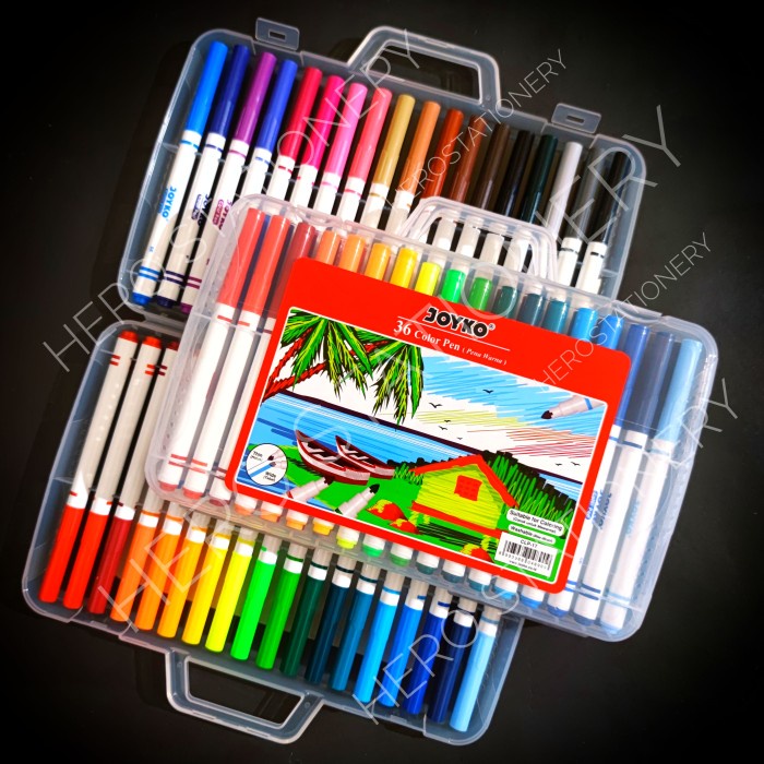 

Jual Pen Warna Color Pen Joyko Set 36 Warna Clp-17 Trendi