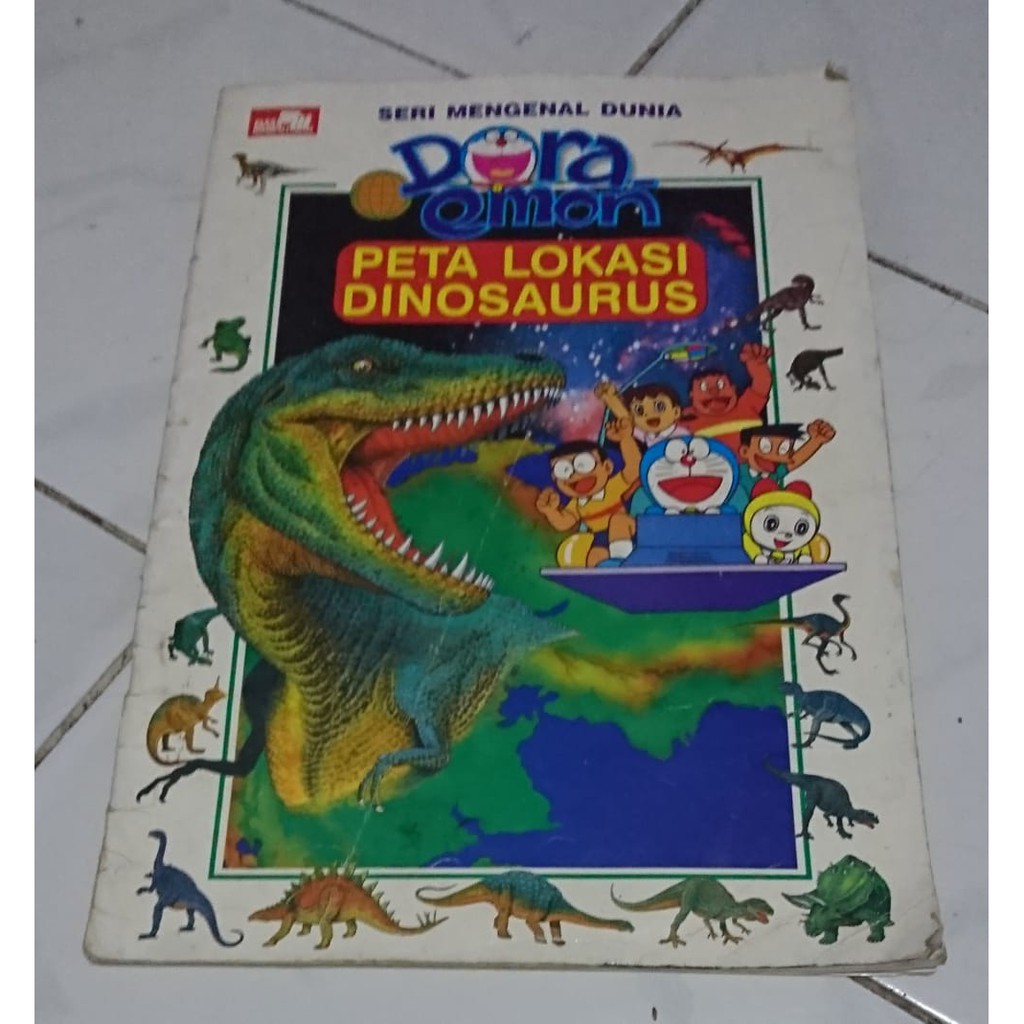 seri mengenal dunia dora emon - peta lokasi dinosaurus