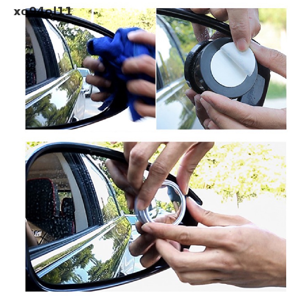 2pcs Kaca Spion Blind Spot HD 360 Derajat Untuk Motor / Mobil° Lensa Wide Angle Adjustable