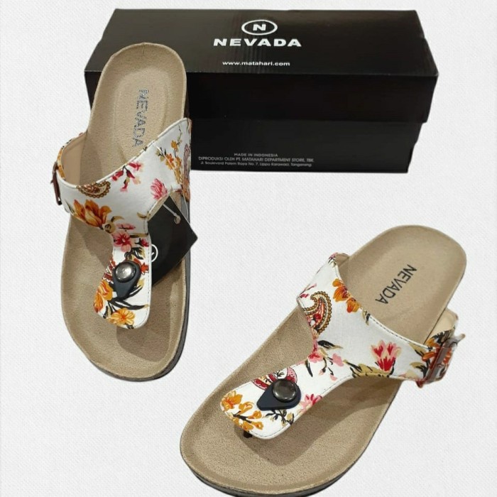 Sandal Jepit Wanita Nevada Ori Murah Terbaru Blossom Size 37 38 39 40 - Merah, 38 Promo