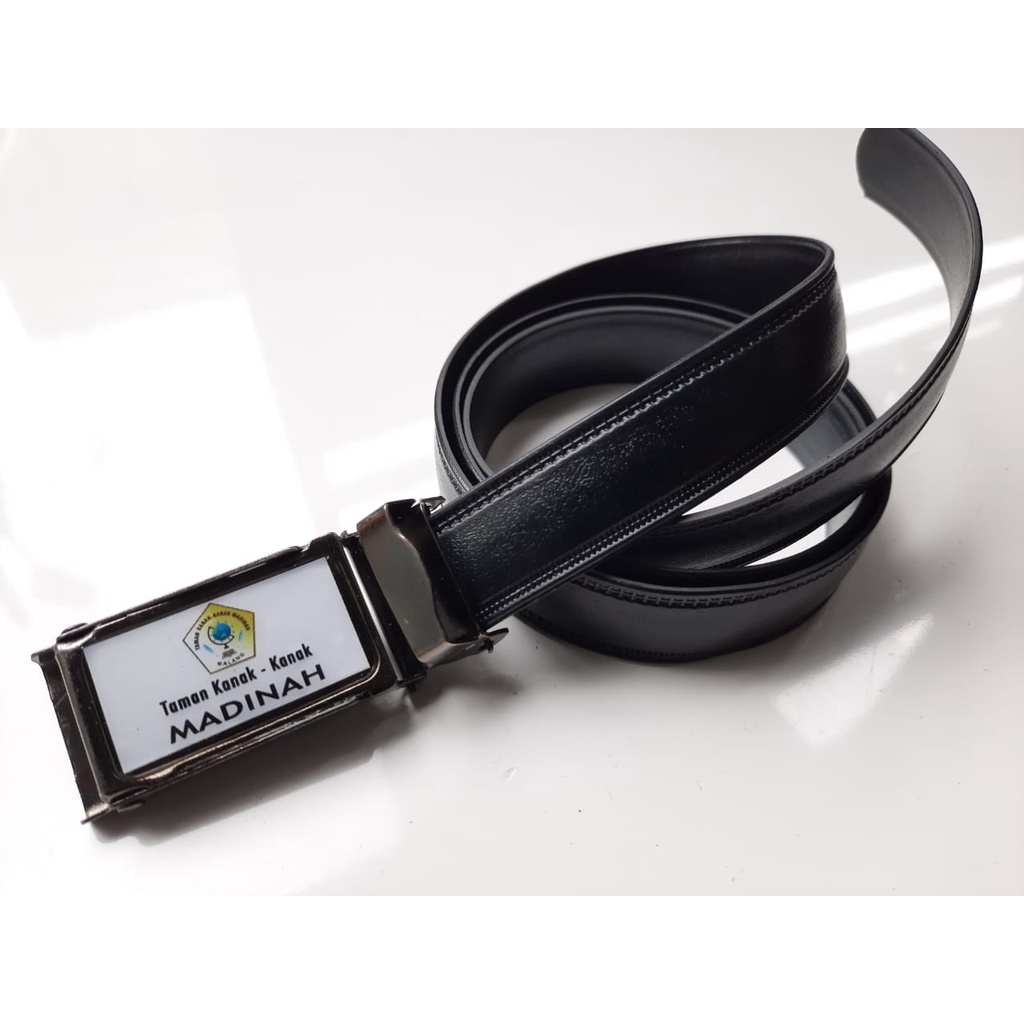 Sabuk Logo Sekolah  / Custom Ikat pinggang Logo Sekolah  ukuran 2,5cm Untuk Anak SD  ( min pembelian 50 pcs )