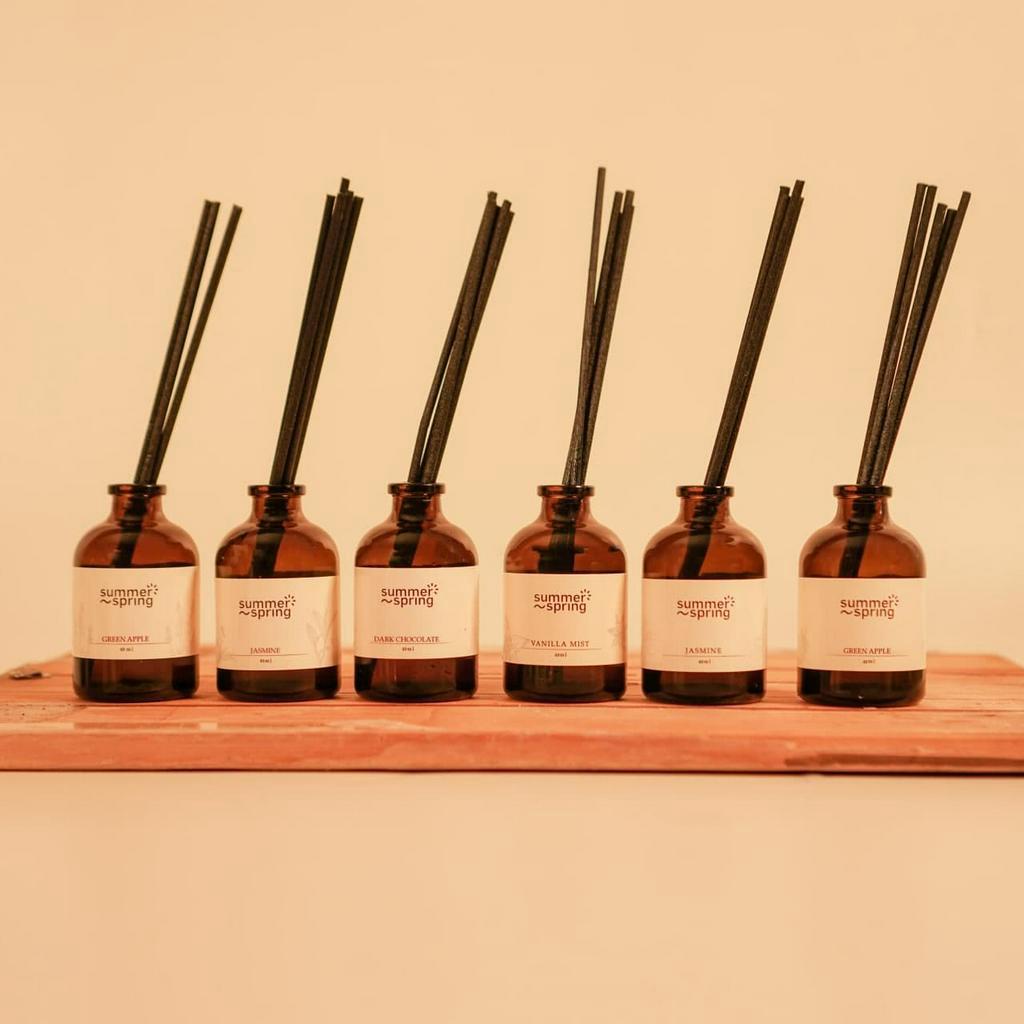 Paket Grosir Reed Diffuser Summerspring Pengharum Ruangan Stick Fiber Praktis