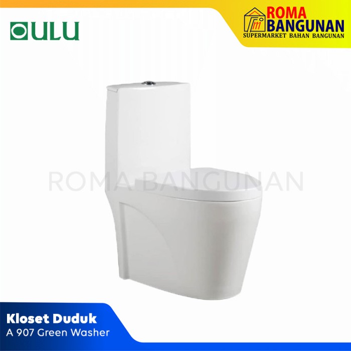 Oulu Closet Duduk / Kloset Duduk Green Washer A907 A 907 White