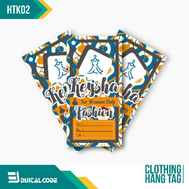 

HTK02 Hang Tag Label Produk Baju Celana Pakaian 4x8 cm
