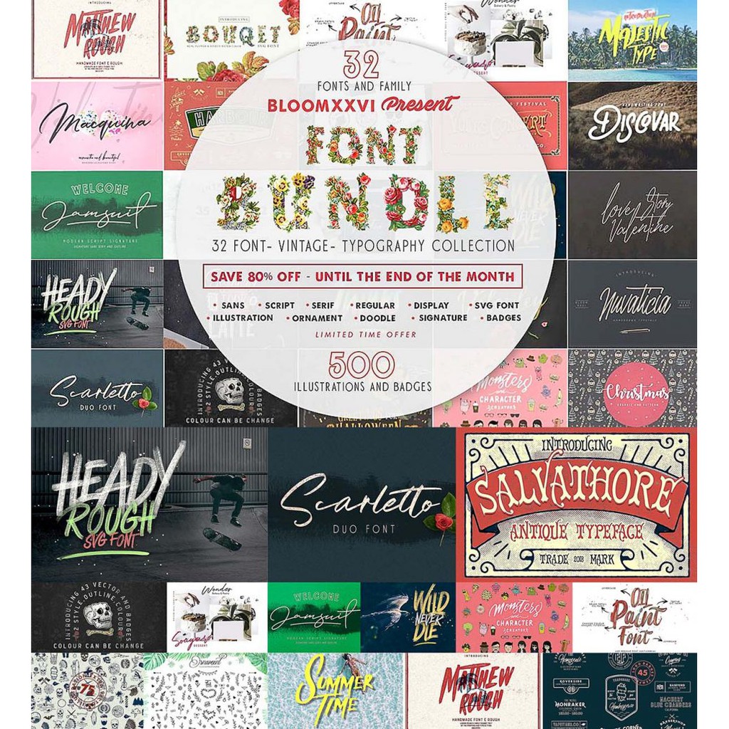 Mega Font Bundle With Extras