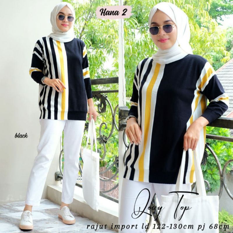 atasan jumbo rajut. qovy top