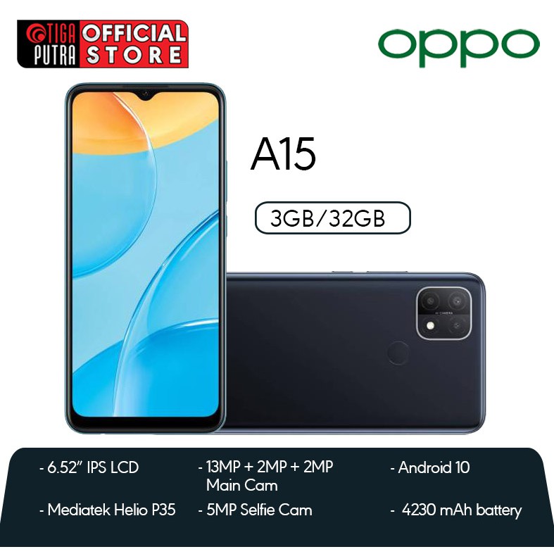 OPPO A15 (Ram 2/3GB, Rom 32GB, Waterdrop Screen, HD+, Smart Feature, Large Battery)-6