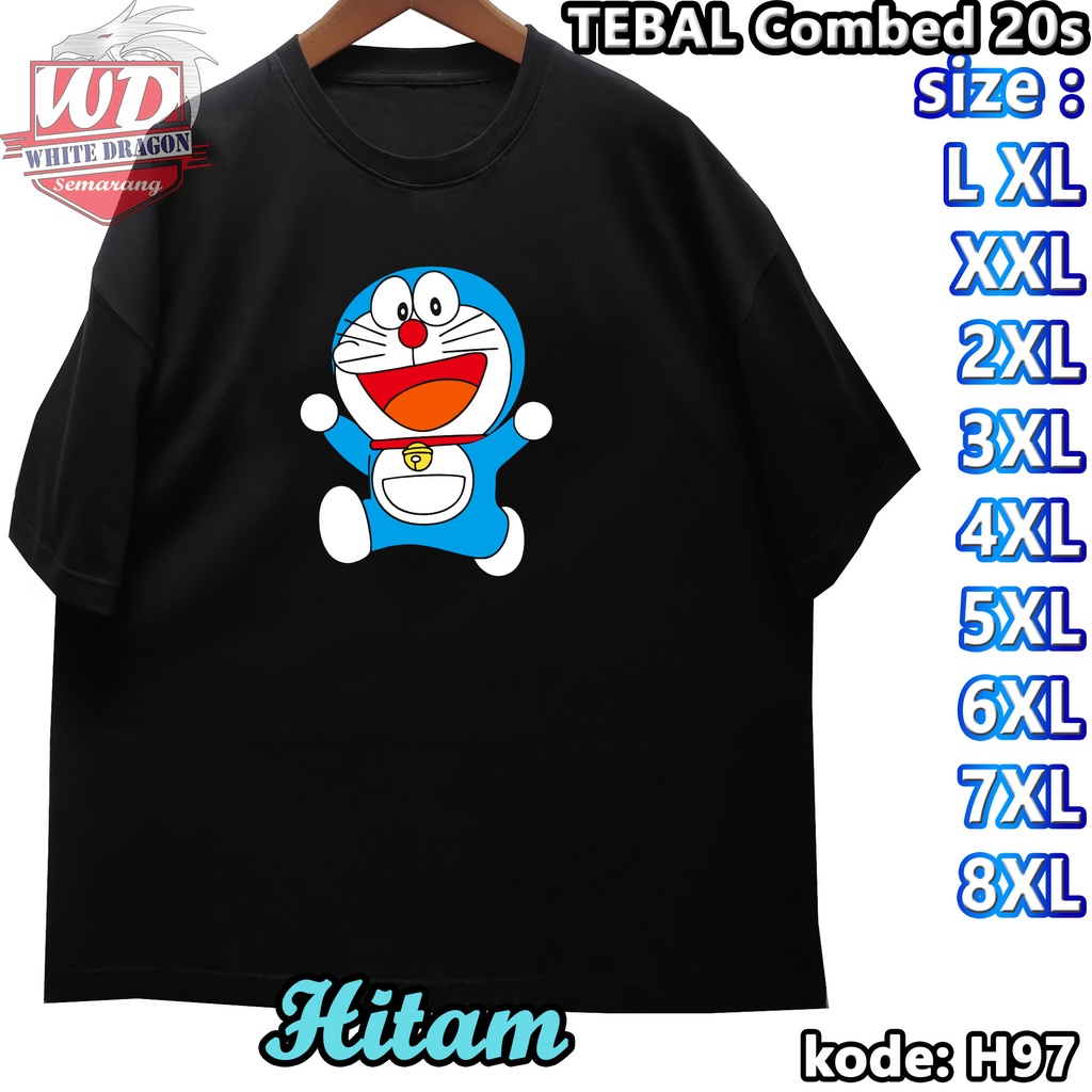 KAOS DORAEMON 2XL 3XL 4XL 5XL 6XL 7XL 8XL JUMBO BIG SIZE KODE H97