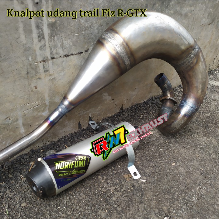 knalpot udang trail fiz r-poswan GTX trabas motor trail