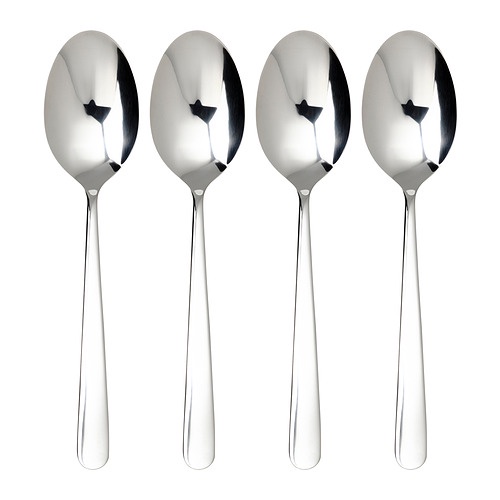 MARTORP Sendok isi 4 pcs, baja tahan karat, 19 cm