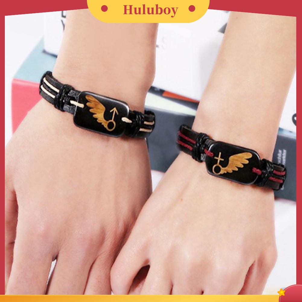 Hu Hu Hu Hu Hu Alat Bantu Pasang Kacamata♡ Gelang Tali Kepang Bahan Kulit Imitasi Gaya Retro Punk Untuk Pria Dan Wanita