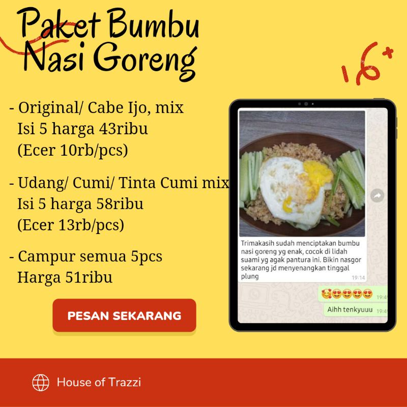 

Paket Bumbu Nasi Goreng isi 5