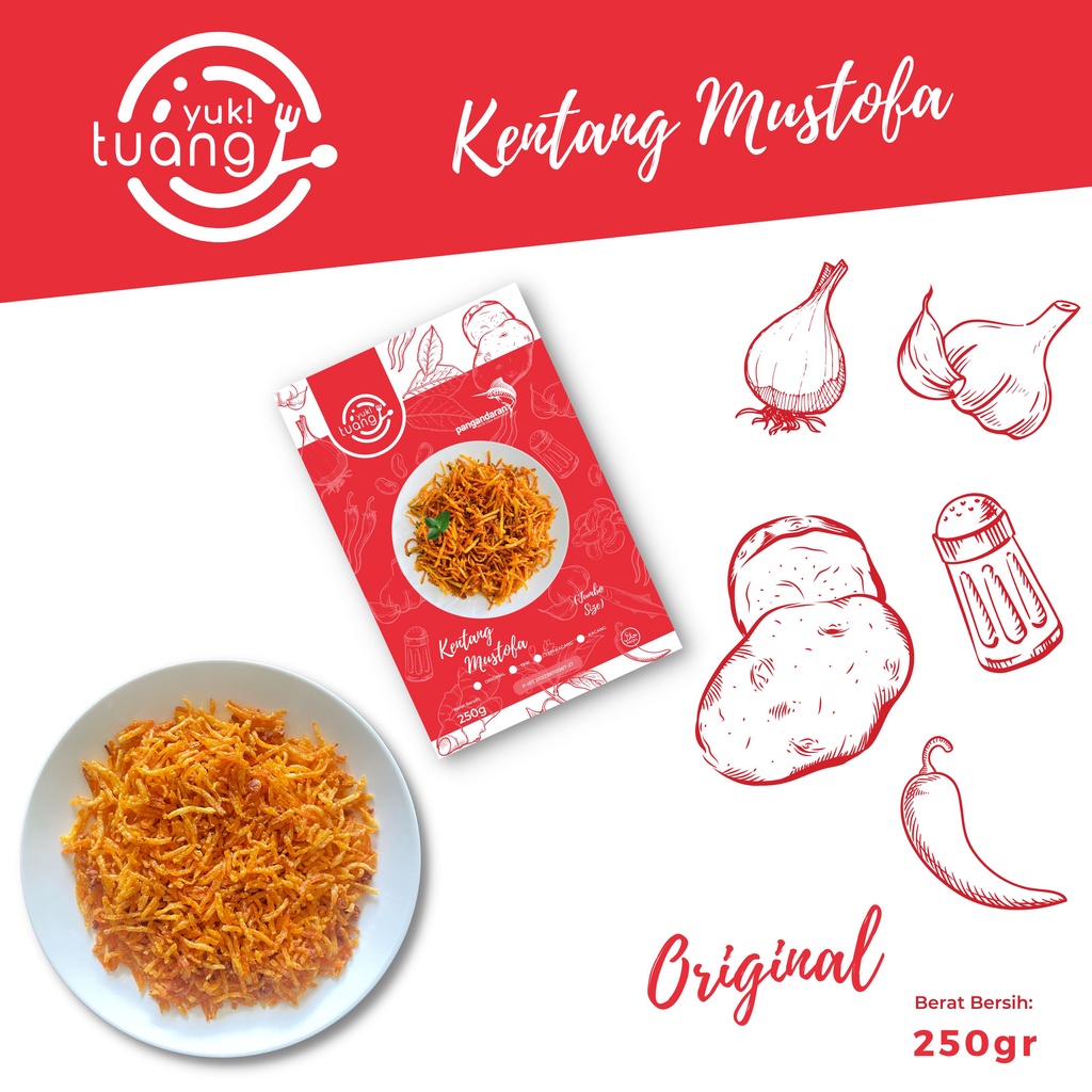 

Kentang Mustofa Jumbo Size - Rasa Original / Keripik Kentang / Kering Kentang / Camilan Cemilan Kentang Renya Gurih dan Kriuk