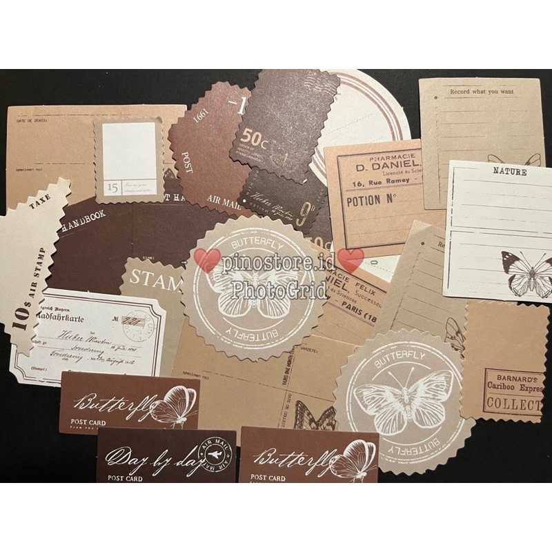 

Stiker Bentuk Stempel Untuk Jurnal dan Scrapbook by Journaling With Chel