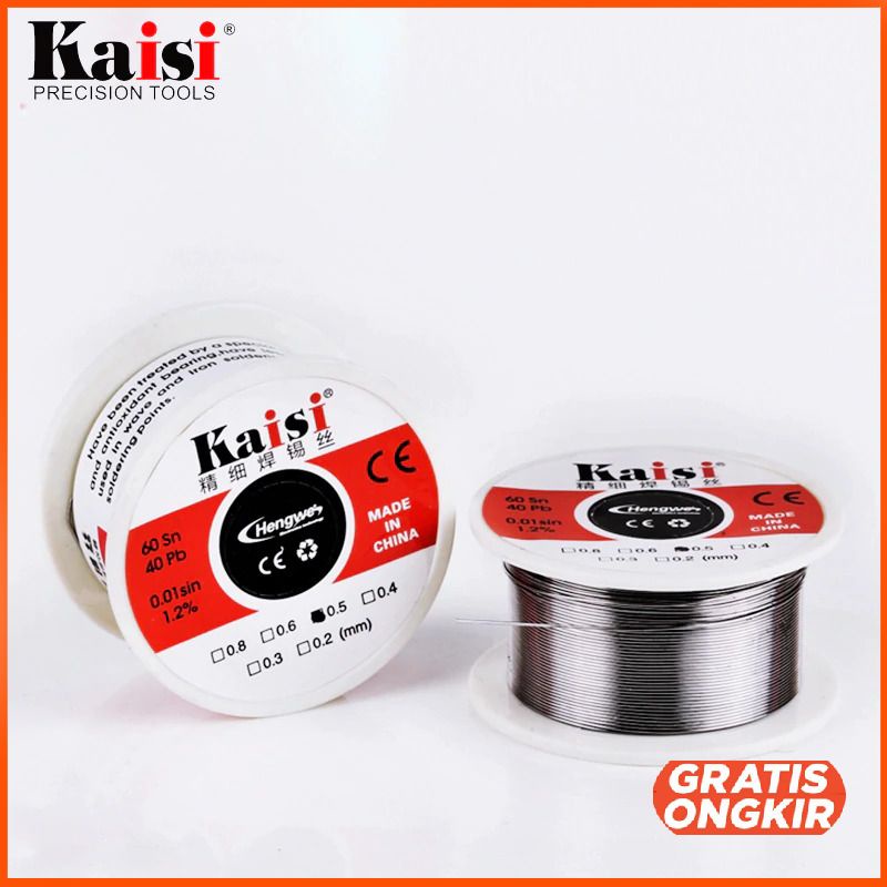 Kawat Timah Solder Tin Lead Sn60 Pb40 0.3mm 50G