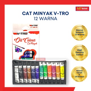 Cat Minyak 12 Warna / Cat Minyak V-TRO / Oil Colour V-TRO