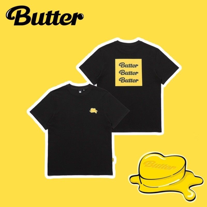 T-SHIRT/TUMBLR TEE/KAOS BTS/KPOP KOREA/BANGTAN/FRONTBACK BUTTER/BT21 UNISEX