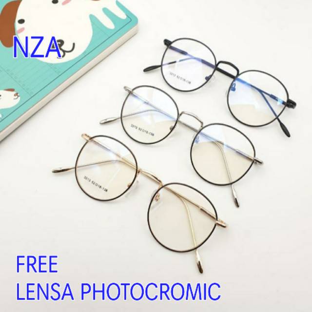 FRAME KACAMATA KOREA | PAKET LENSA PHOTOCROMIC | KACAMATA MINUS | KACA MATA WANITA URSULA 3213